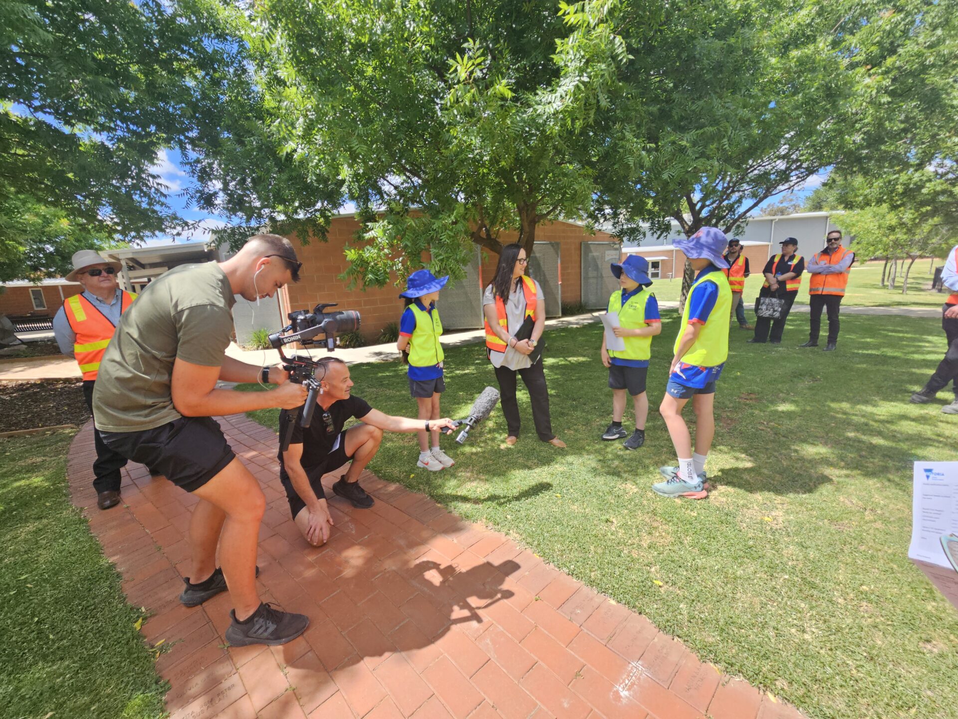 BTS from Minister Harriet Shing's visit and the Nichols Point Primary School captains sharing what the works mean to them and the school 