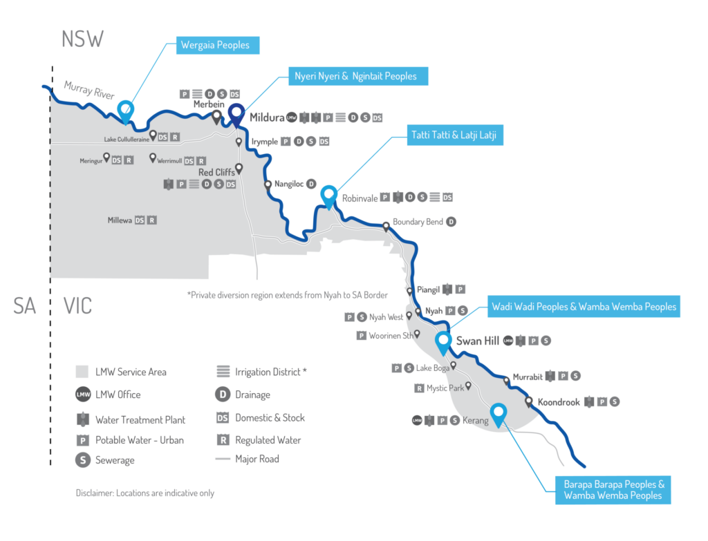 Service region - Lower Murray Water